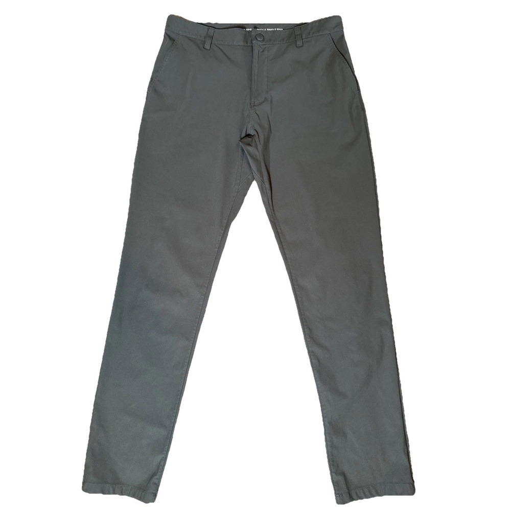 Rhone Commuter Slim Pants Mens 32x31 Green Stretch Chino Casual Travel Office
